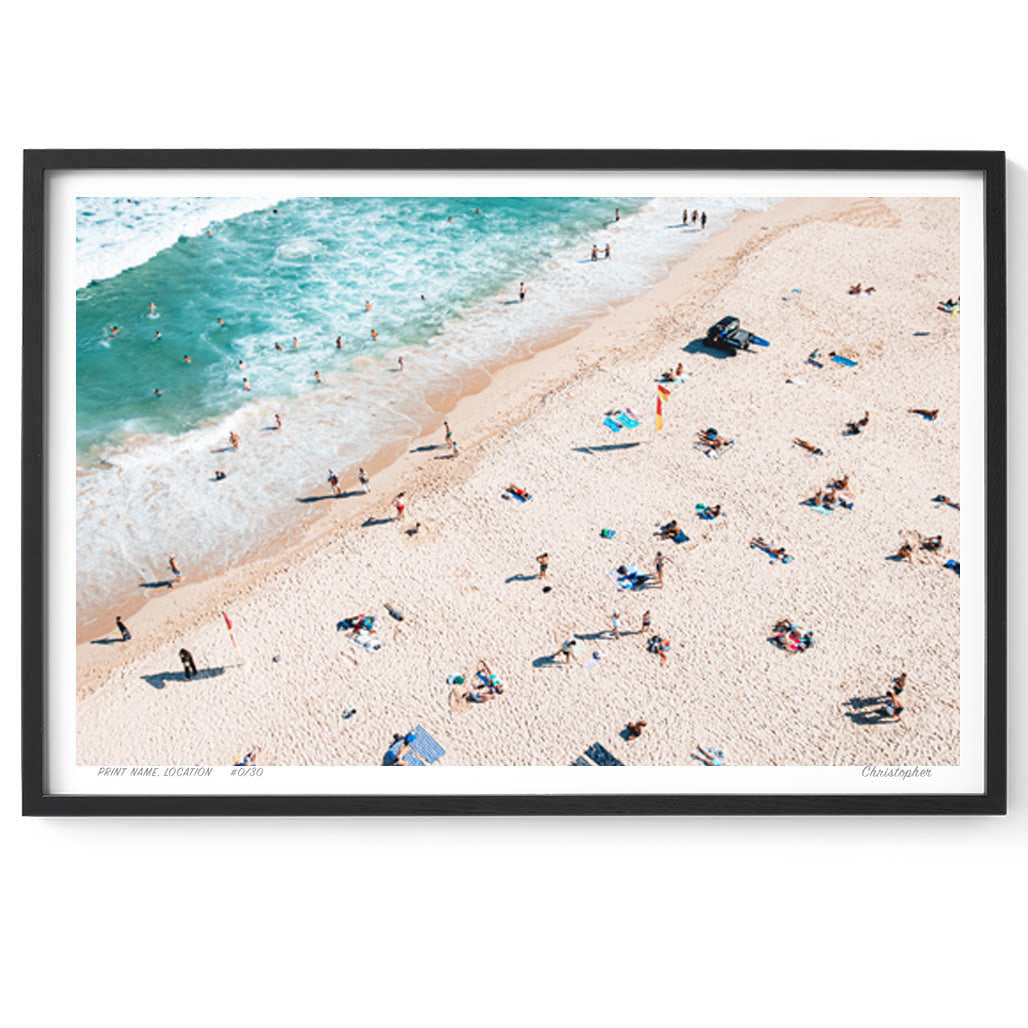 Sand And Sea – Aerial Coastal Print of Bondi, Sydney