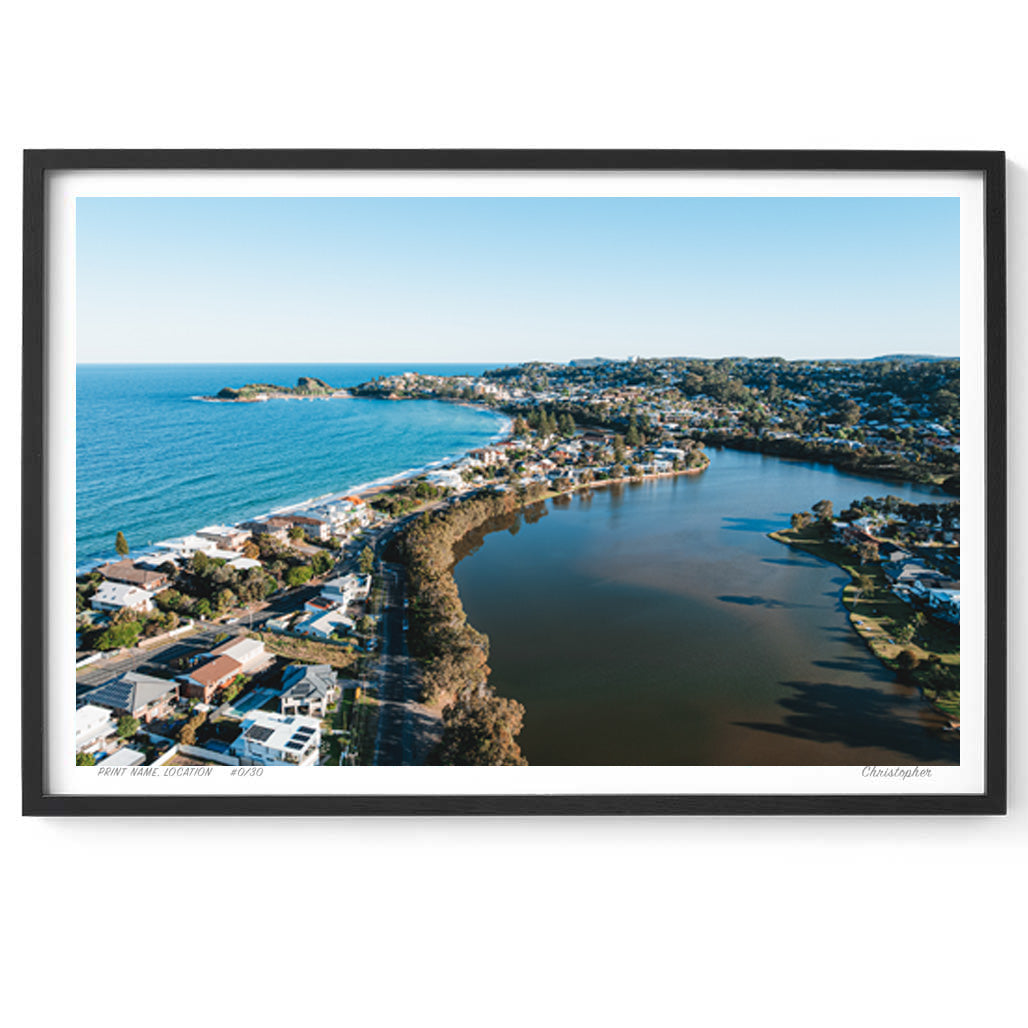 Burbs – Aerial Coastal Print of Terrigal Beach, NSW