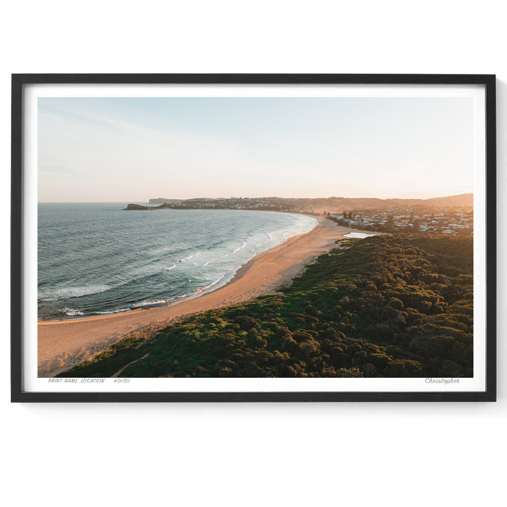 Gold – Coastal Print of Wamberal Beach, NSW