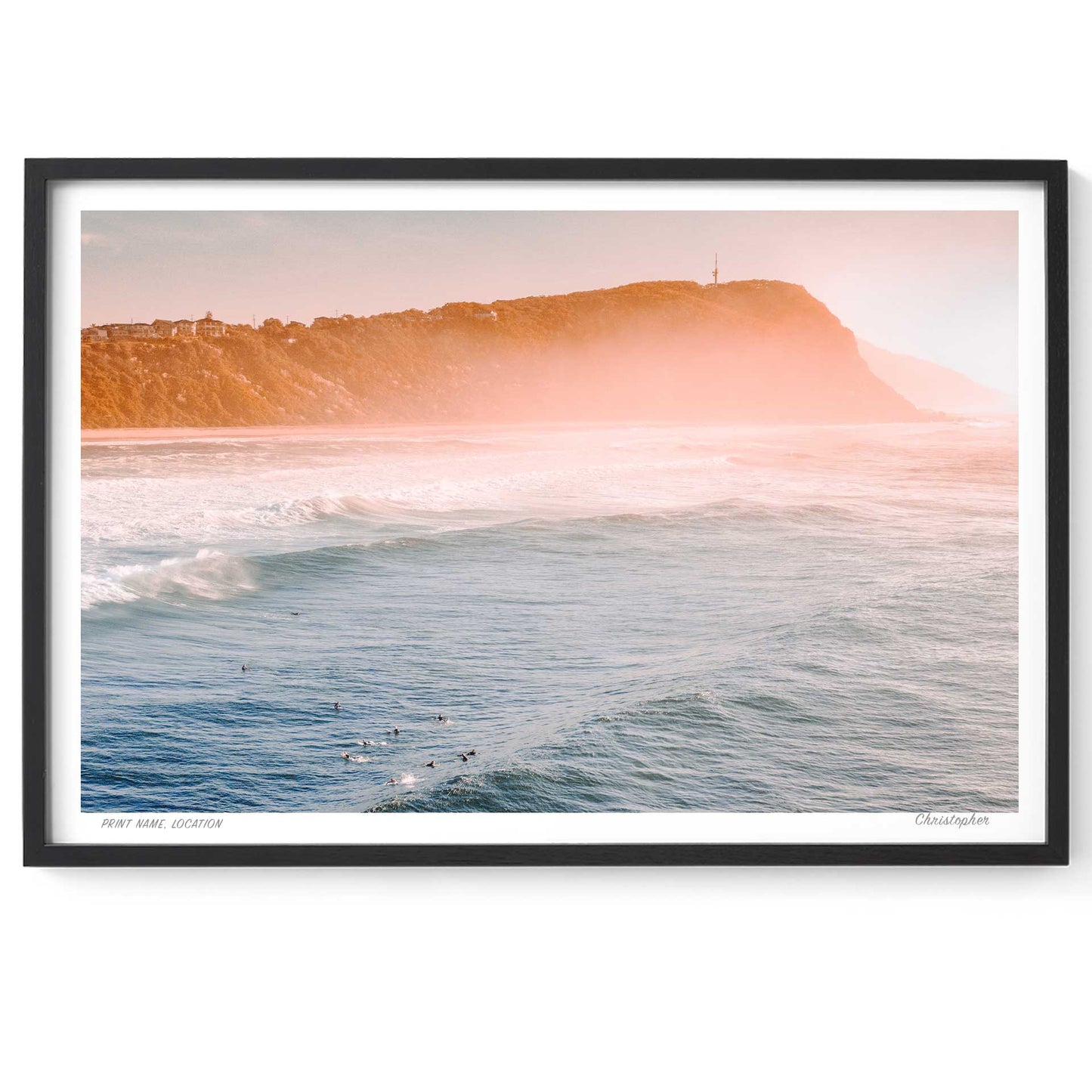 Mistview – Aerial Beach Print of Forresters Beach, NSW
