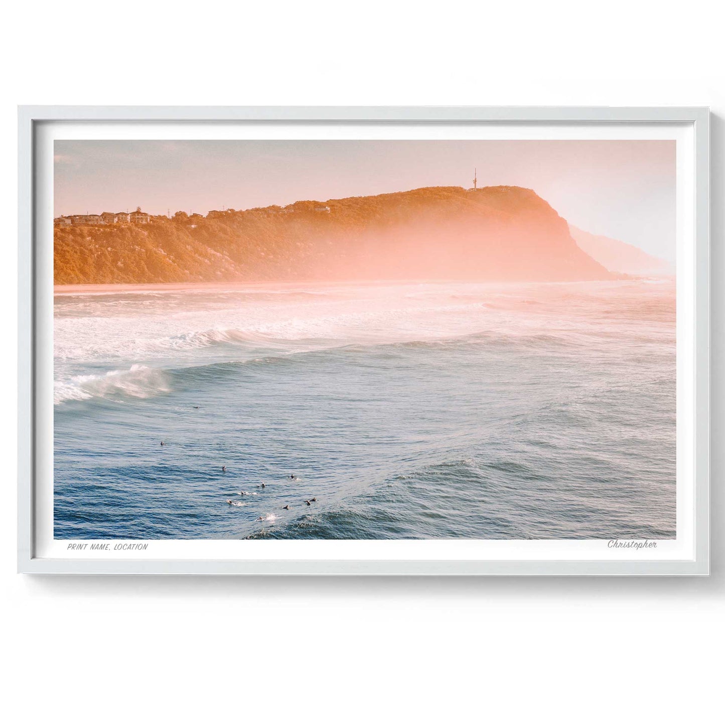 Mistview – Aerial Beach Print of Forresters Beach, NSW