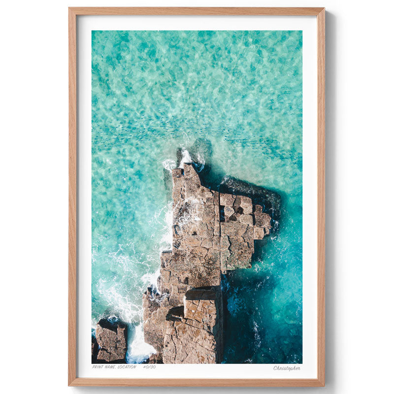 Passing By – Aerial Print of North Avoca Beach, NSW