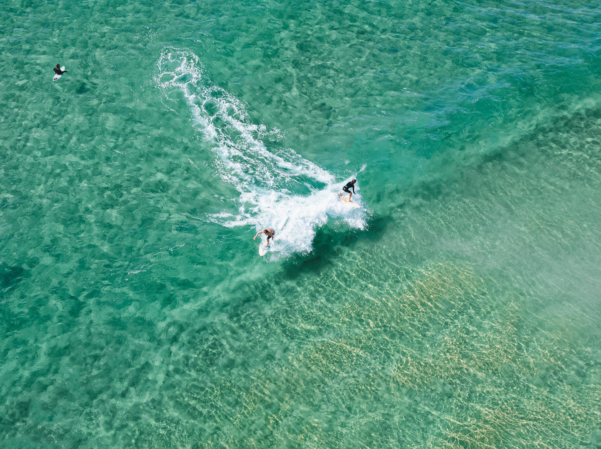 Split Decision – Fine Art Aerial Coastal Print of Wamberal Beach, NSW