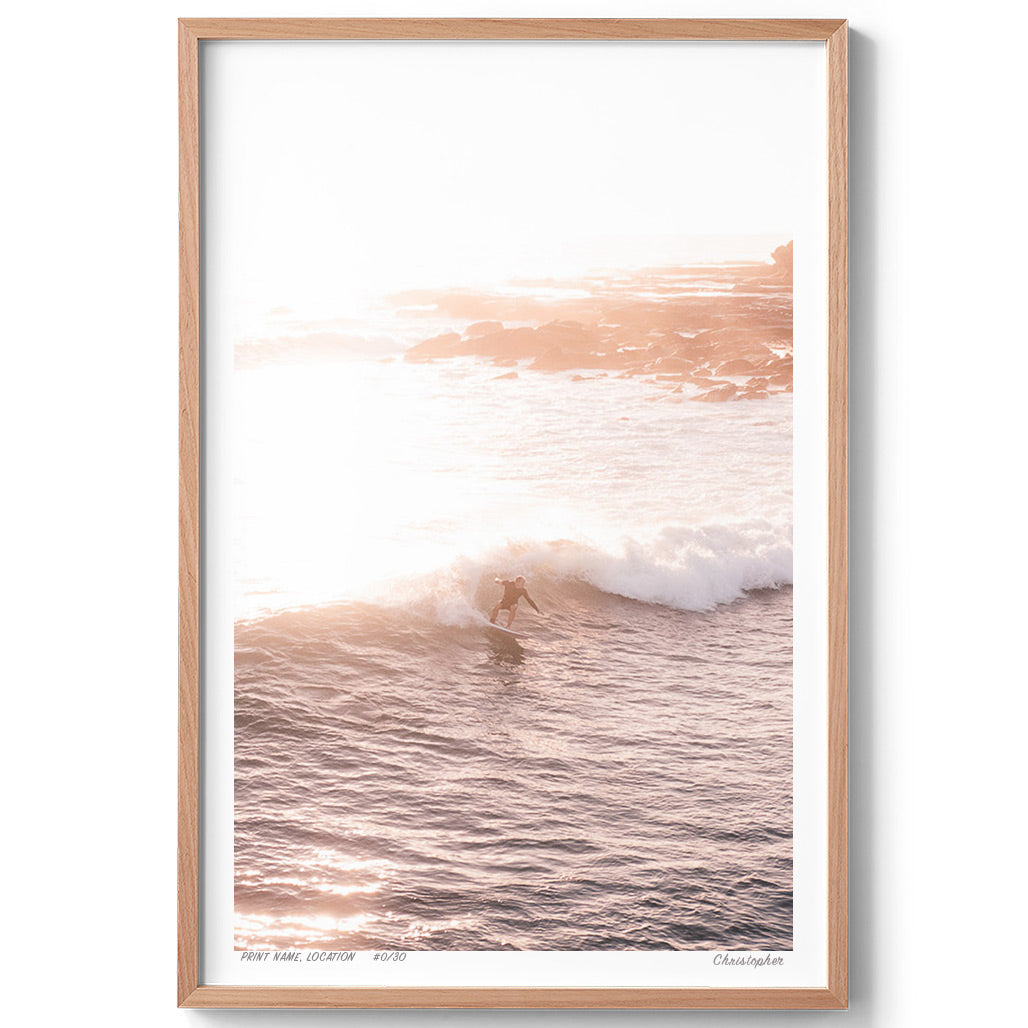 Summer Glow – Surfing Coastal Print of Terrigal Beach, NSW