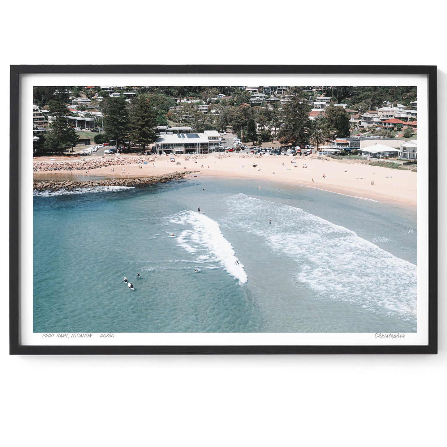 Single but Together – Aerial Print of Avoca Beach, NSW