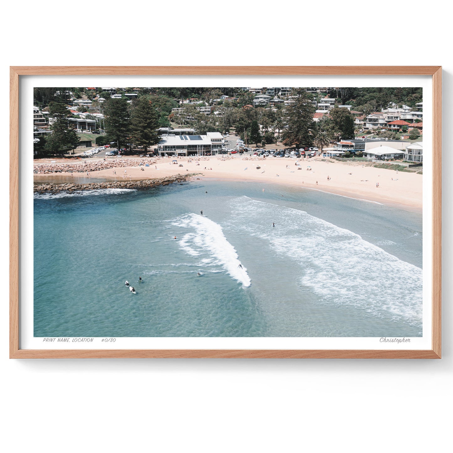 Single but Together – Aerial Print of Avoca Beach, NSW