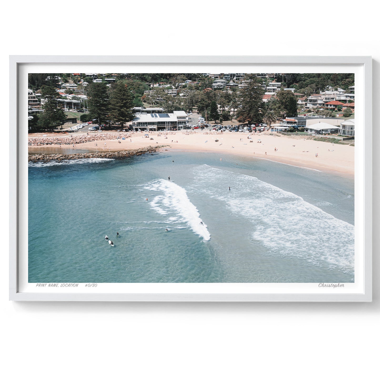 Single but Together – Aerial Print of Avoca Beach, NSW