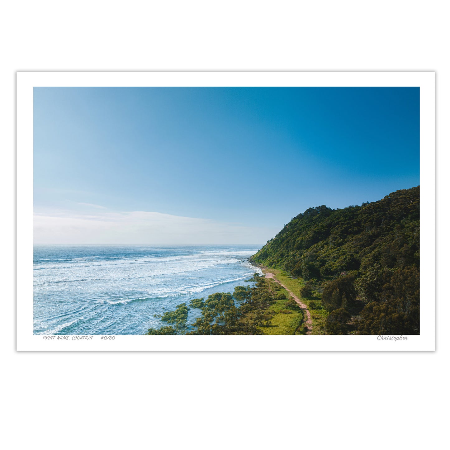 The Track to Nowhere – Aerial Print of Bateau Bay, NSW