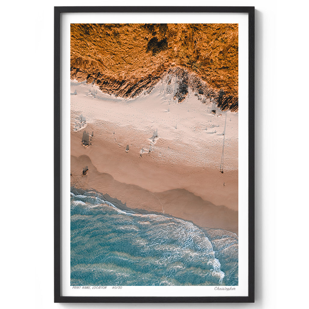 Layers - Aerial Beach Print of Wategos Beach, Byron Bay, NSW