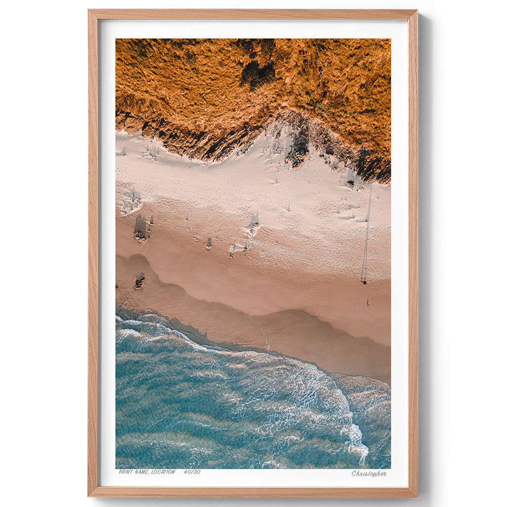 Layers - Aerial Beach Print of Wategos Beach, Byron Bay, NSW