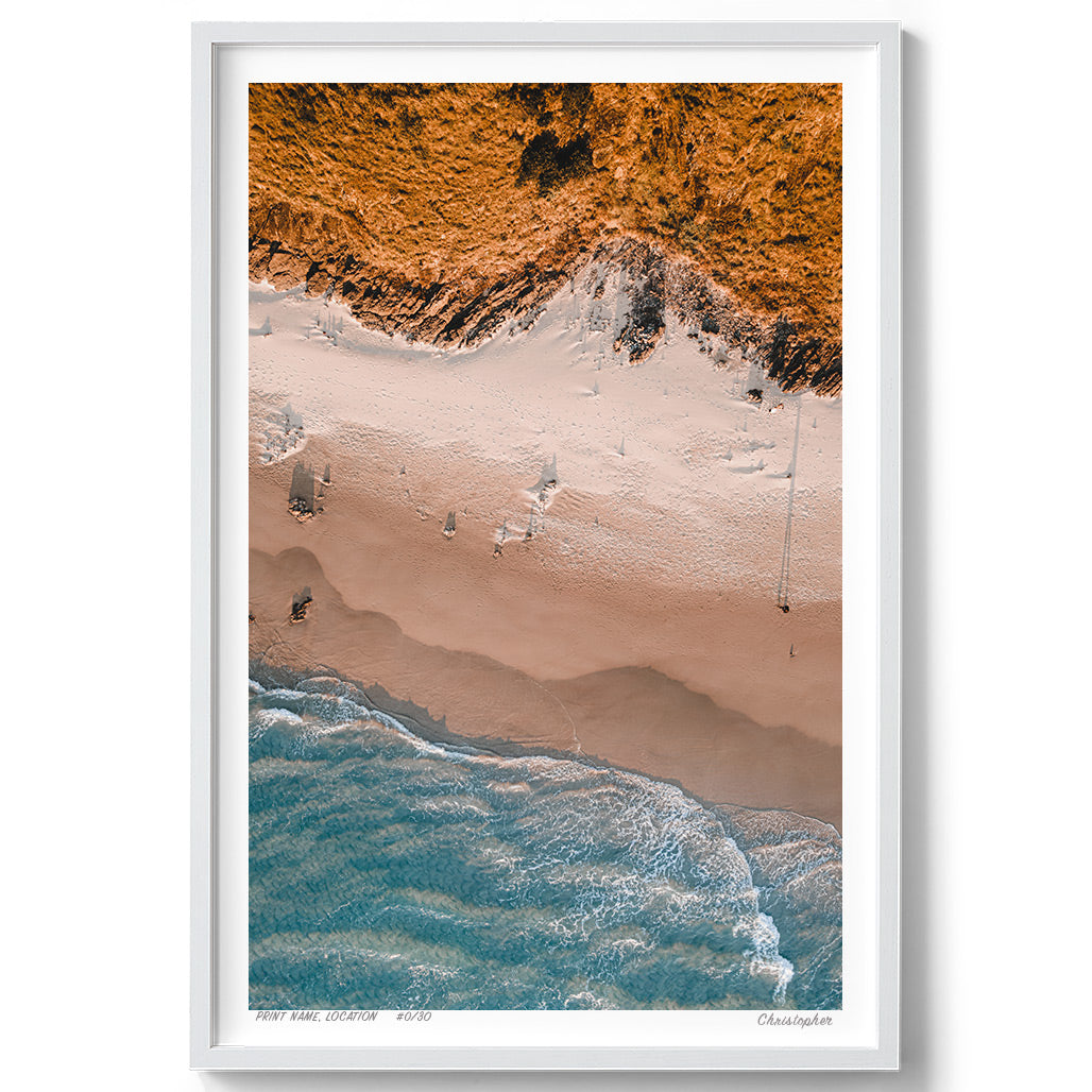 Layers - Aerial Beach Print of Wategos Beach, Byron Bay, NSW