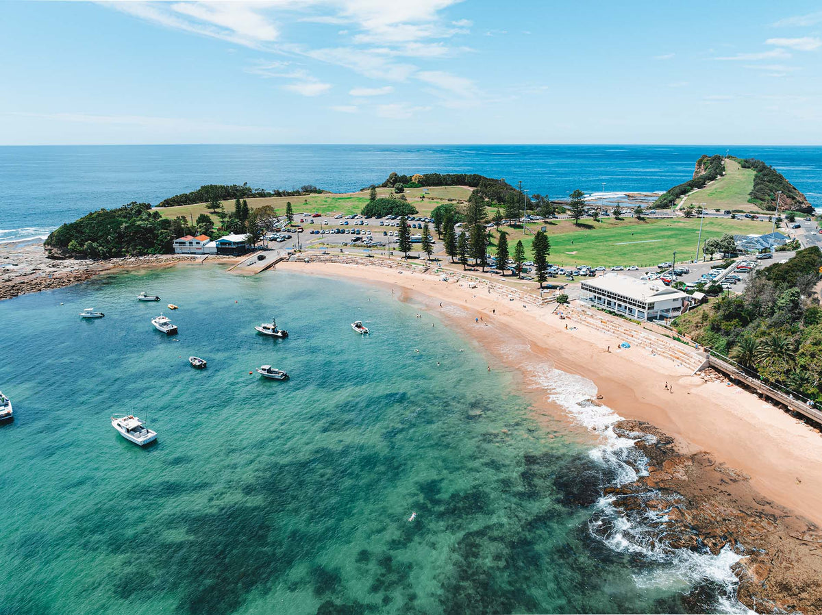 Classic Haven – Aerial Coastal Print of Terrigal Beach, NSW Print - From Above Images