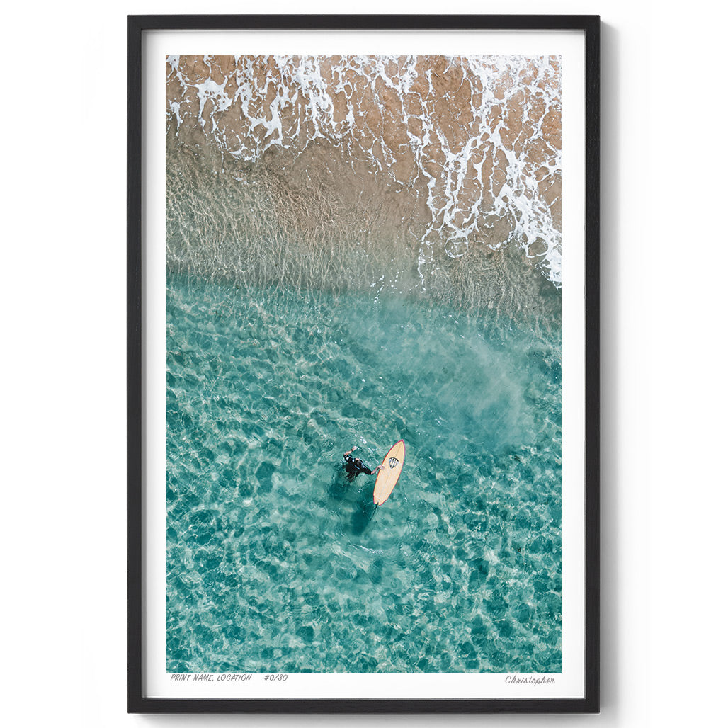 Morning Reflections – Aerial Print of Forresters Beach, NSW