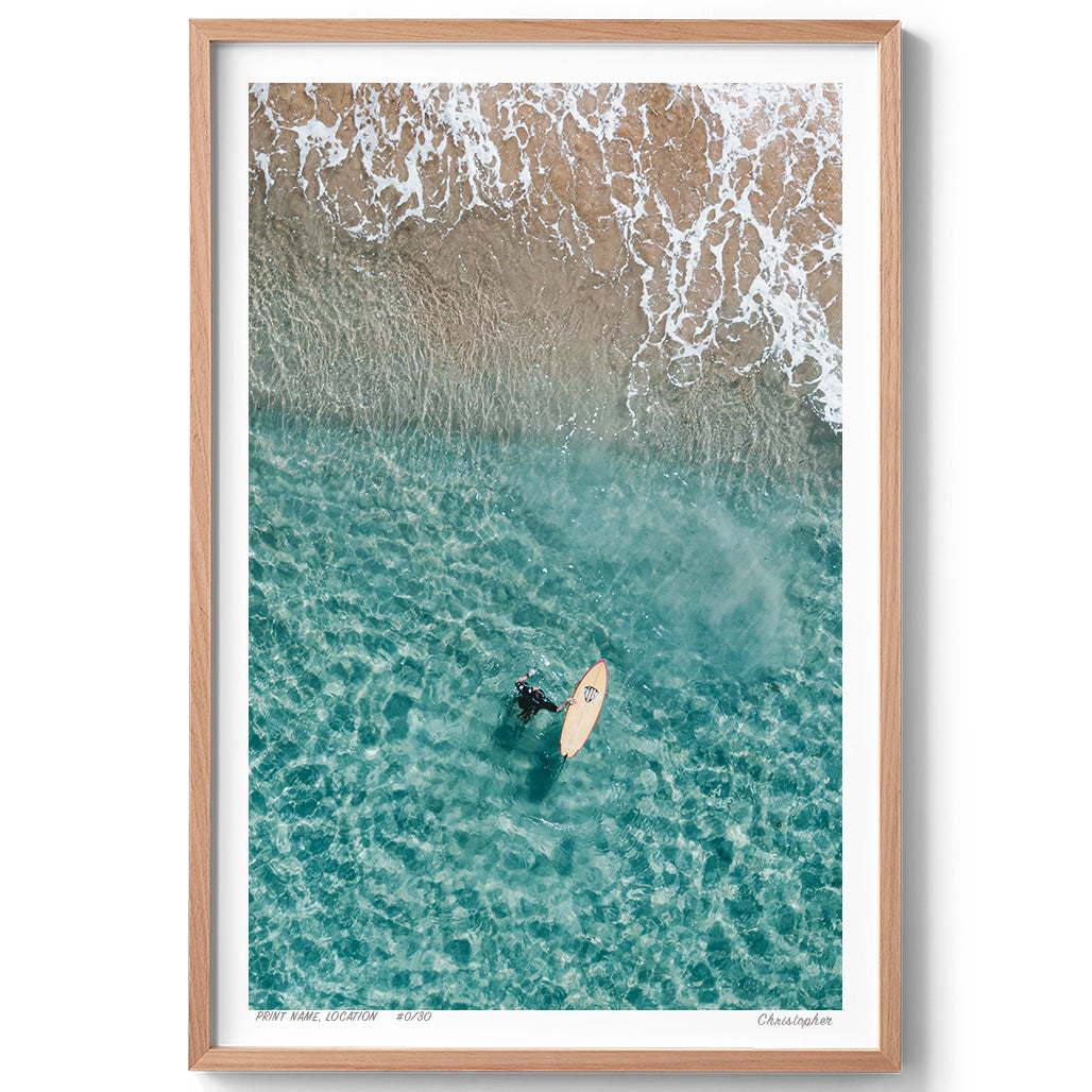 Morning Reflections – Aerial Print of Forresters Beach, NSW