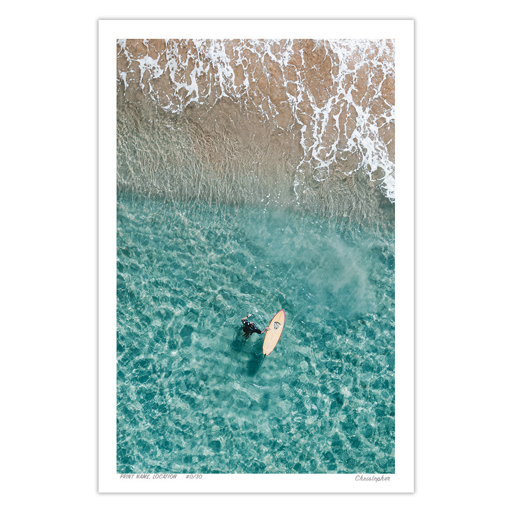 Morning Reflections – Aerial Print of Forresters Beach, NSW