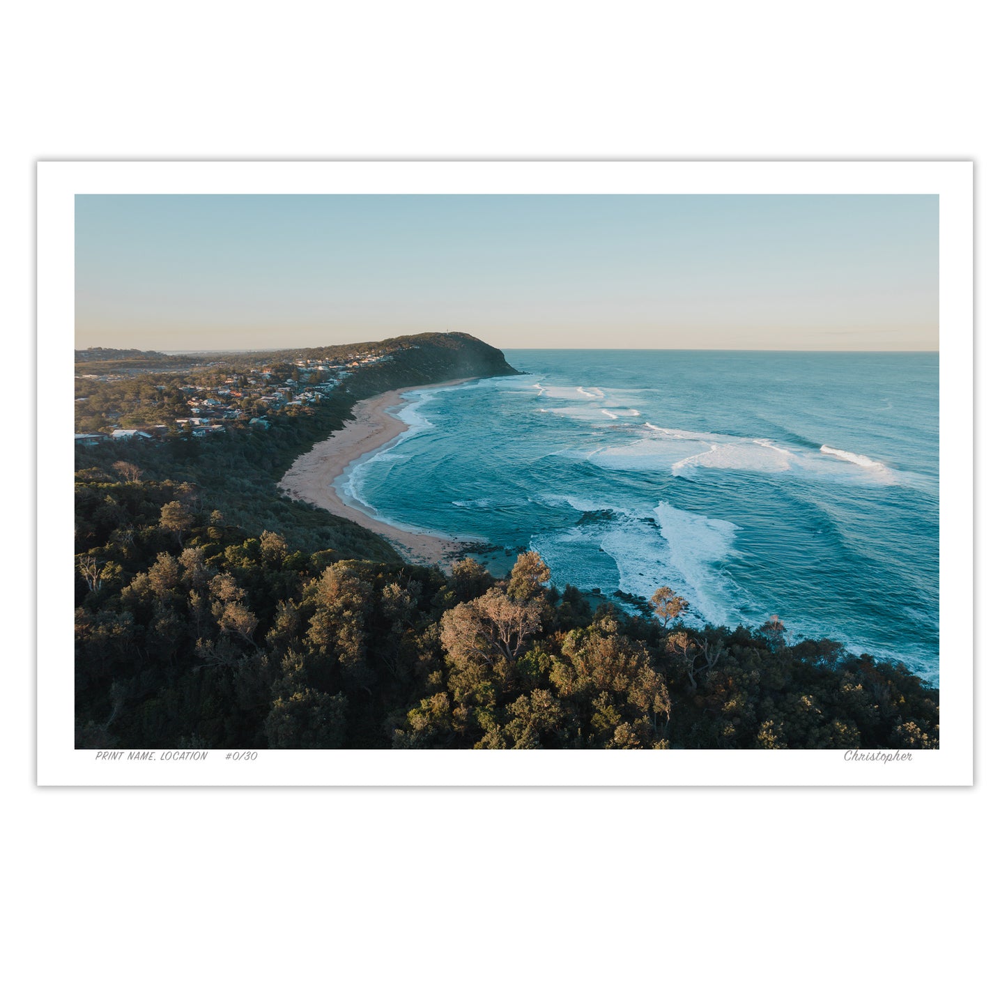 Coastal Serenity – Ocean Print of Forresters Beach, NSW