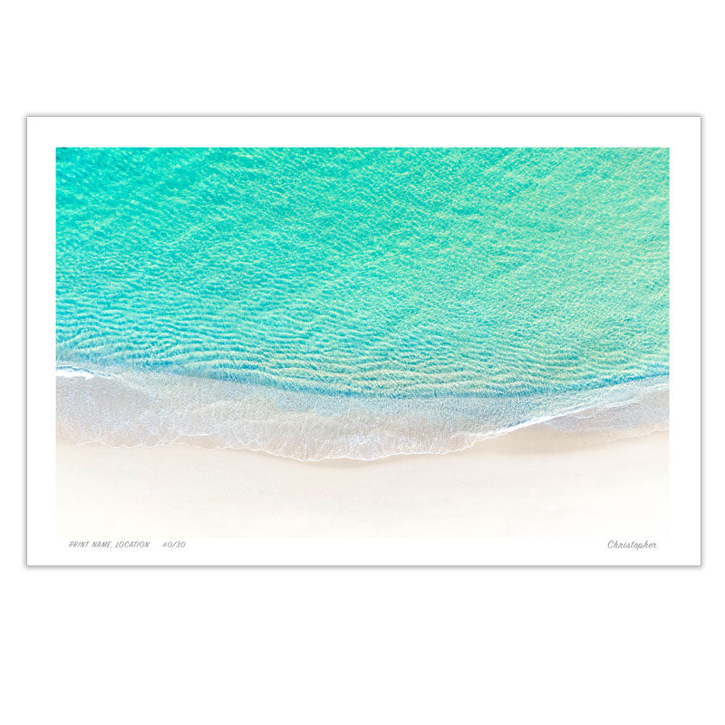 Clarity – Aerial Ocean Print of Forresters Beach, NSW