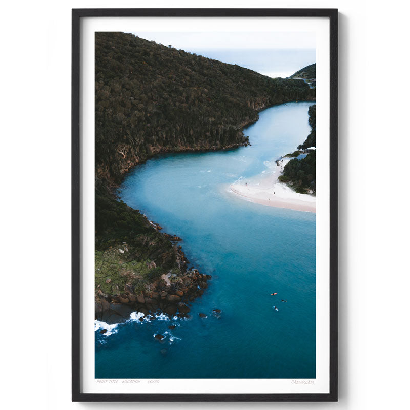 Curves - Aerial Coastal Print of Hat Head, NSW
