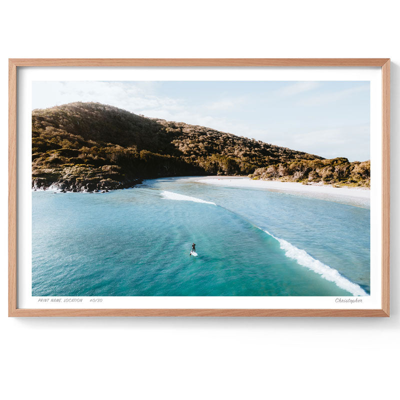 Enjoy the View - Aerial Surf Print of Hat Head, NSW