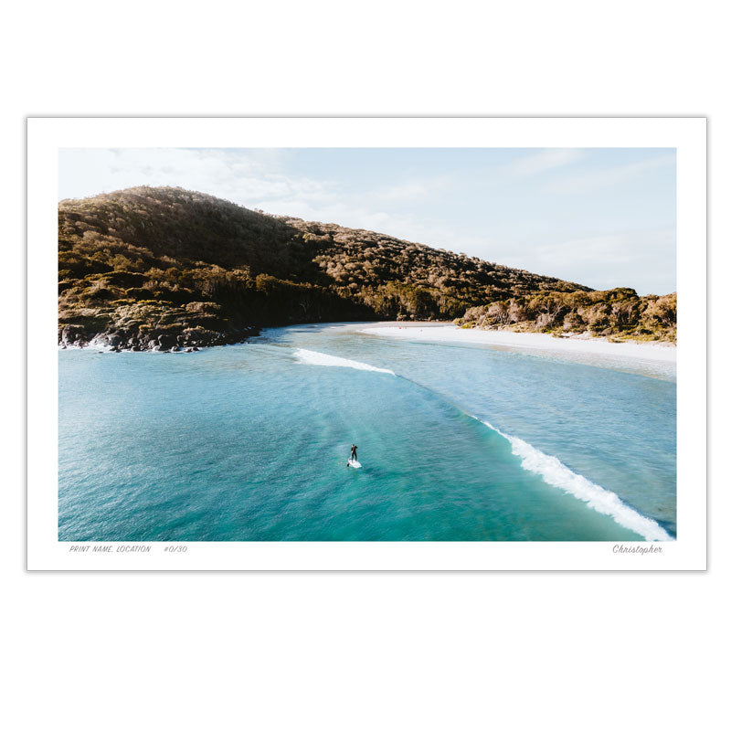 Enjoy the View - Aerial Surf Print of Hat Head, NSW
