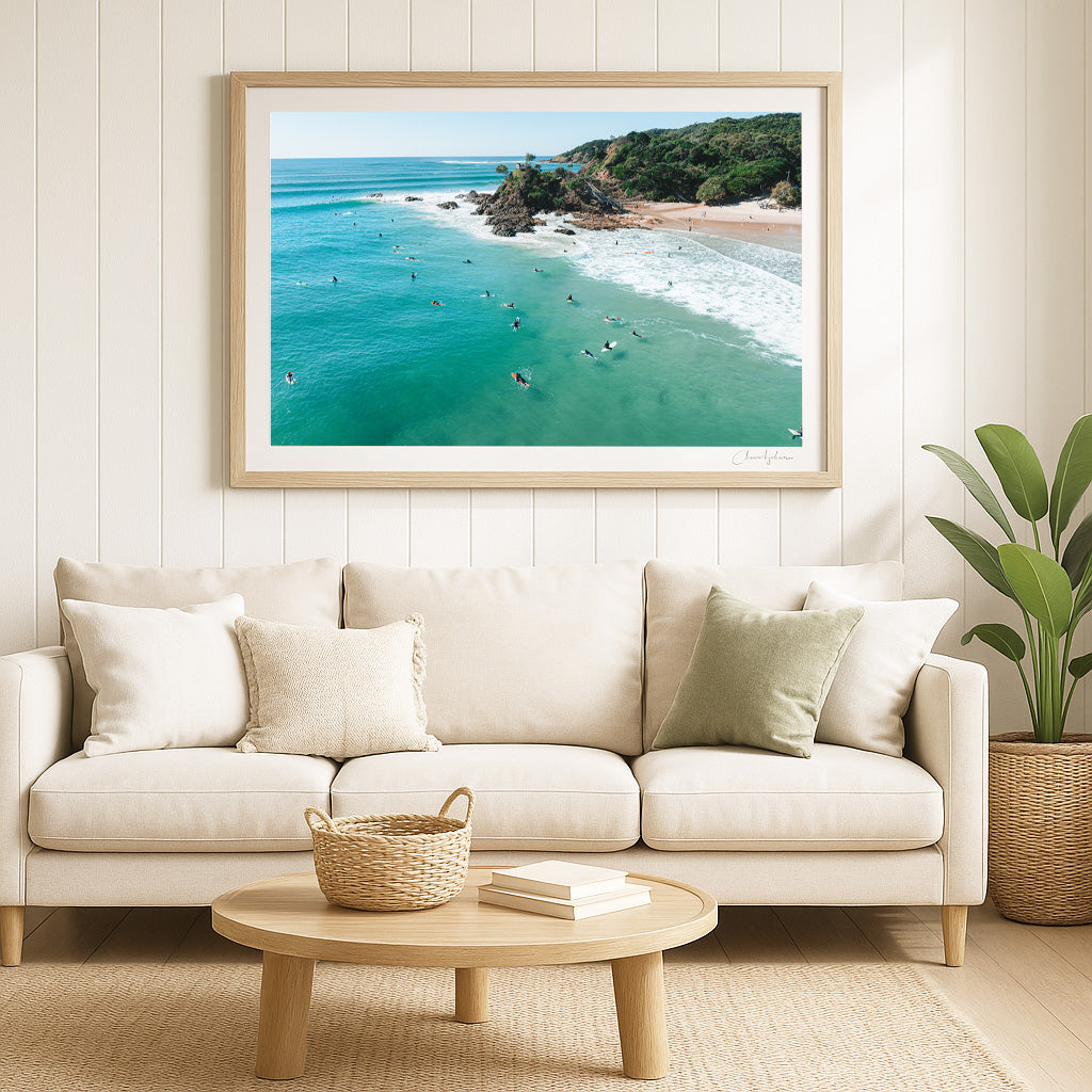 Next Up – Aerial Print of Byron Bay Beach, NSW