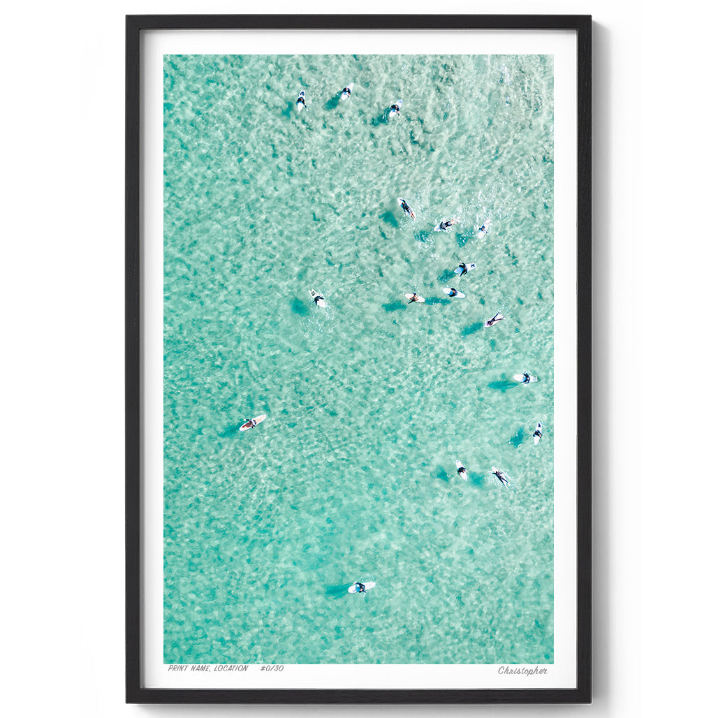 Community - Aerial Paddleboard Print of North Avoca Beach, NSW