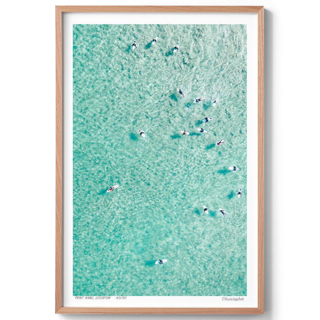 Community - Aerial Paddleboard Print of North Avoca Beach, NSW