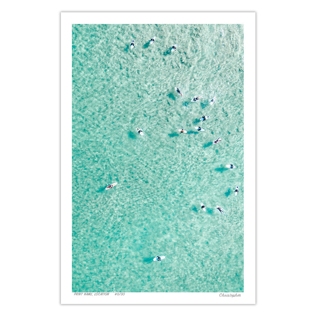 Community - Aerial Paddleboard Print of North Avoca Beach, NSW