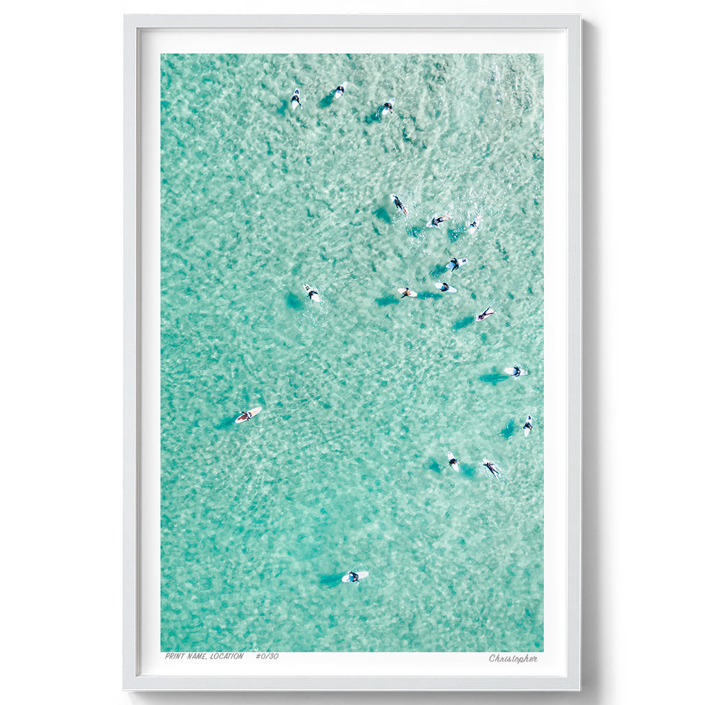 Community - Aerial Paddleboard Print of North Avoca Beach, NSW