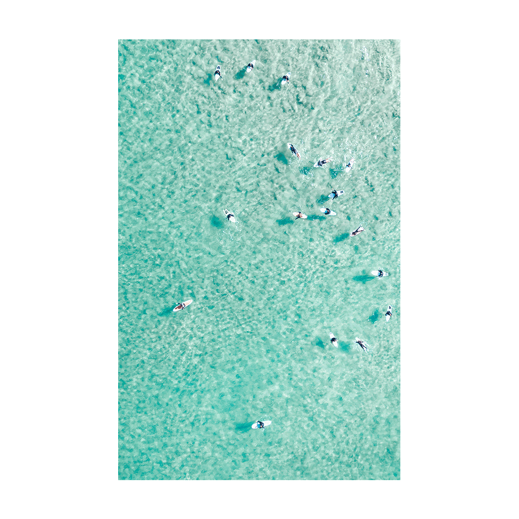 Community - Aerial Paddleboard Print of North Avoca Beach, NSW