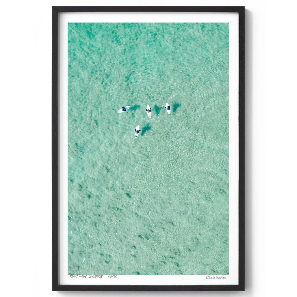 Four - Aerial Paddleboard Print of North Avoca Beach, NSW