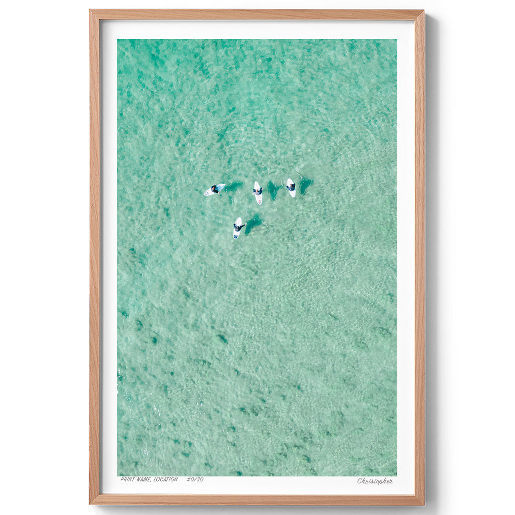 Four - Aerial Paddleboard Print of North Avoca Beach, NSW
