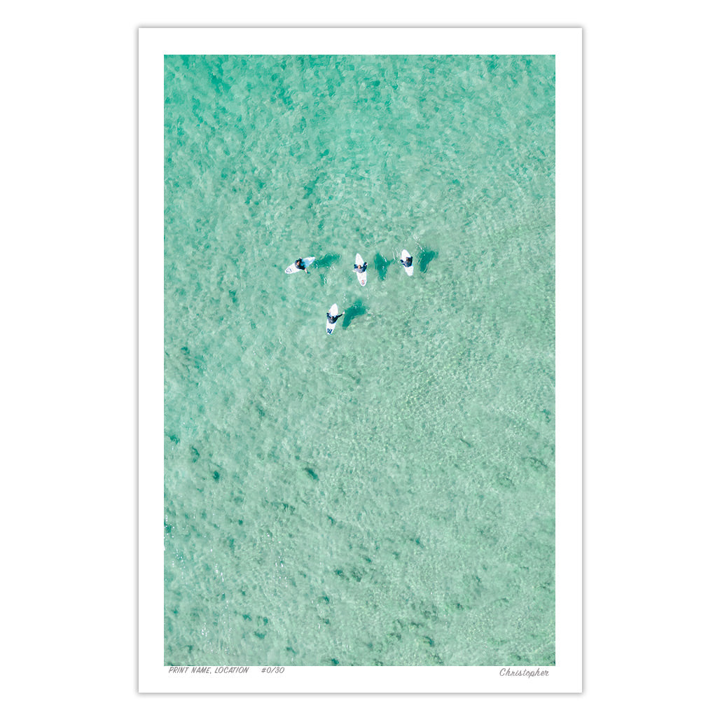 Four - Aerial Paddleboard Print of North Avoca Beach, NSW