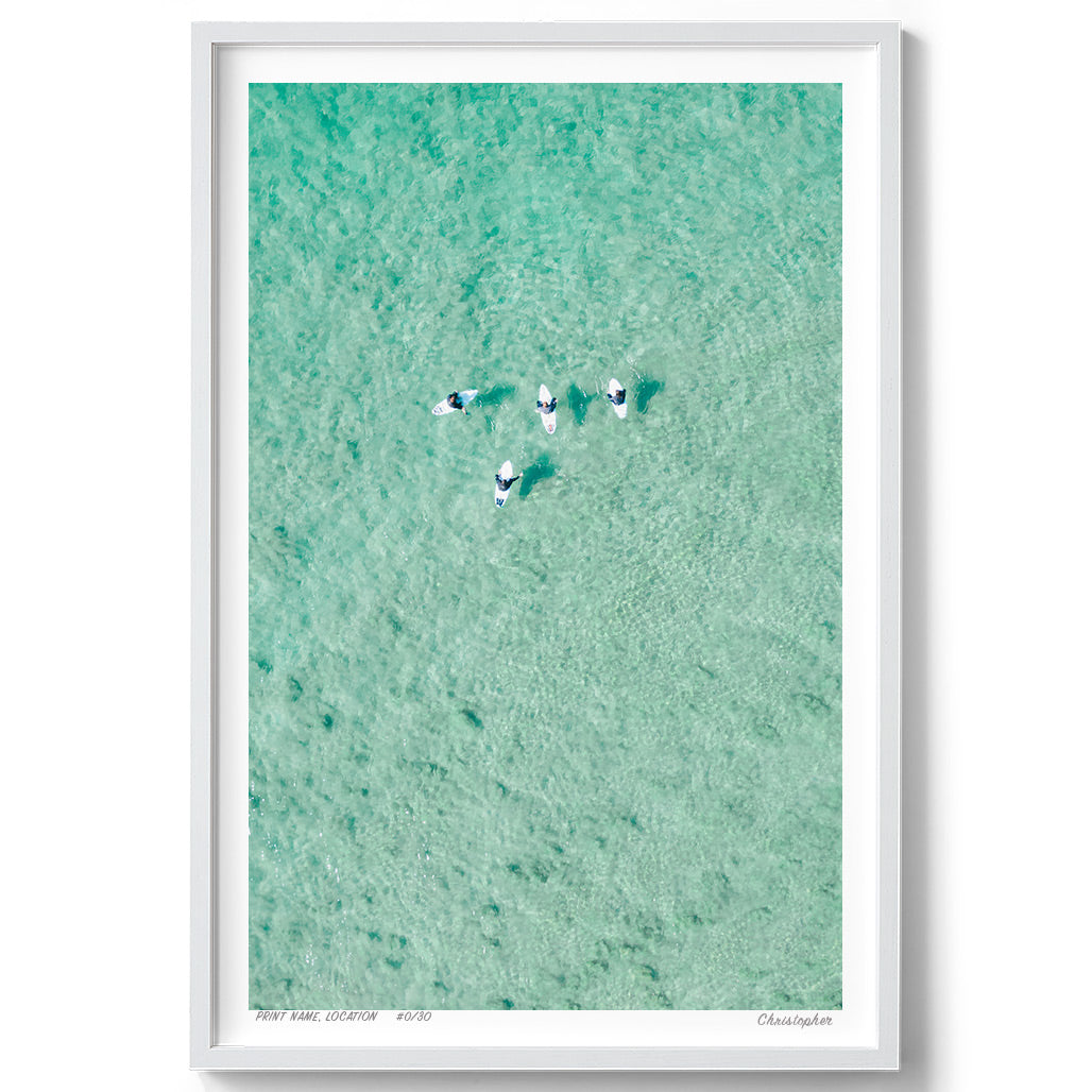 Four - Aerial Paddleboard Print of North Avoca Beach, NSW