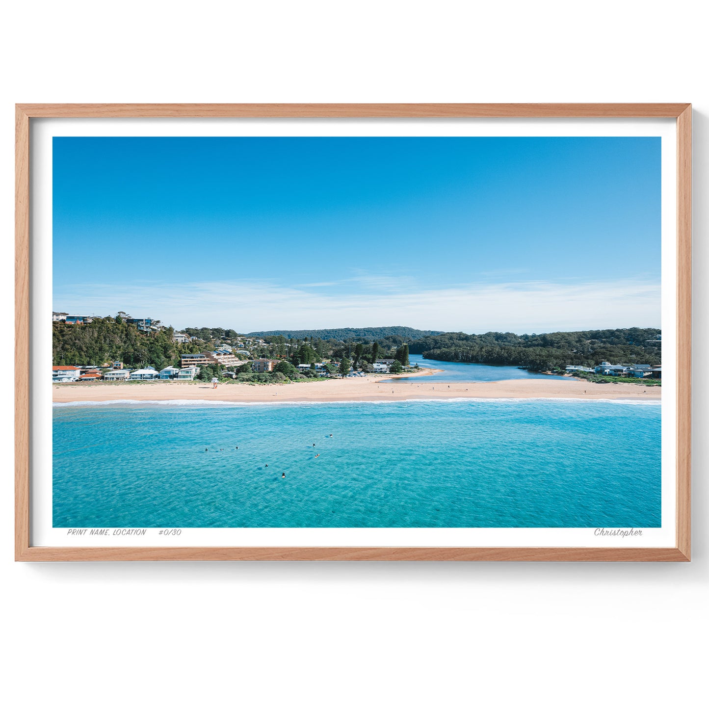 Lagoon & Ocean – Aerial Print of North Avoca Beach, NSW