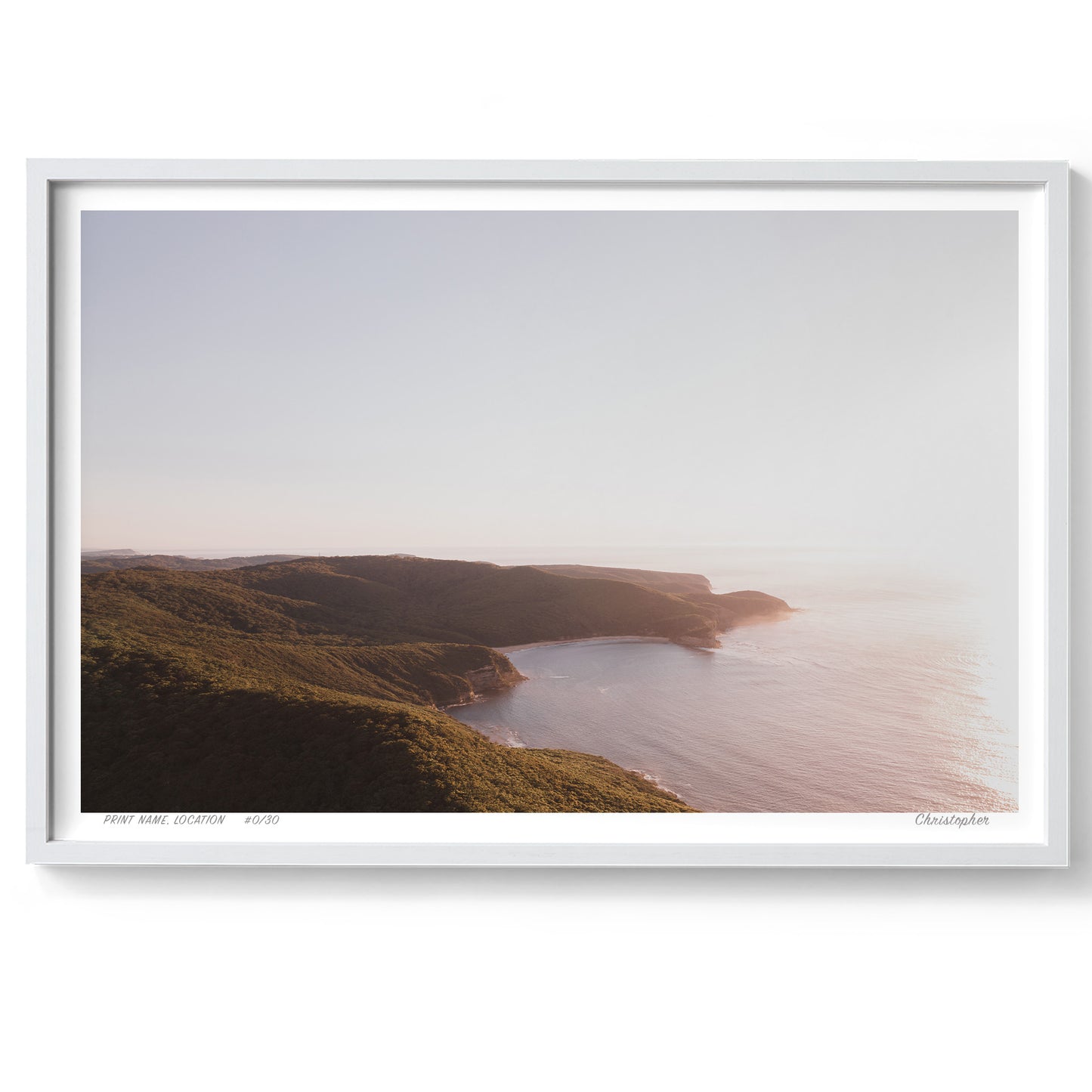 Rays – Aerial Coastal Print of Putty Beach, Central Coast