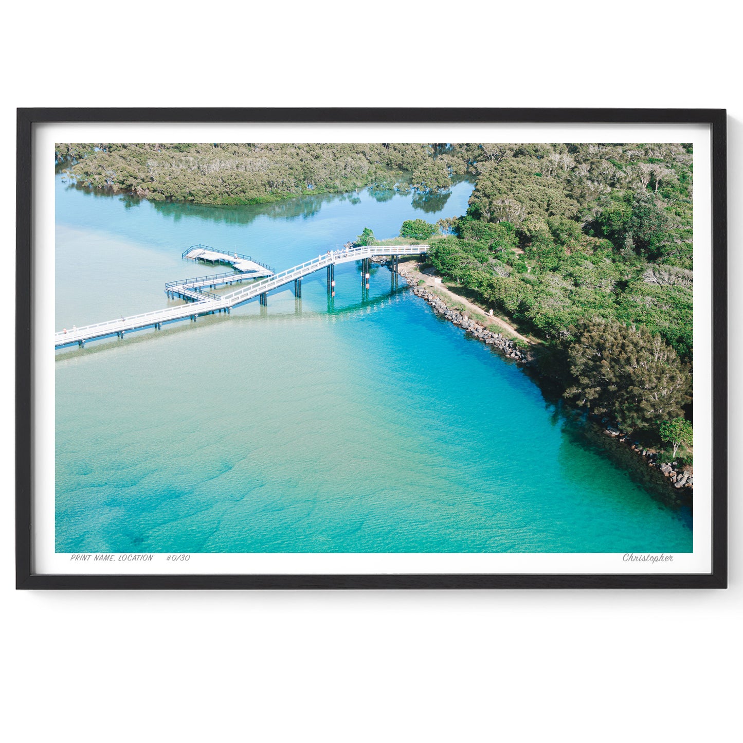 Creek Crossing - Aerial Coastal Print of South West Rocks, NSW
