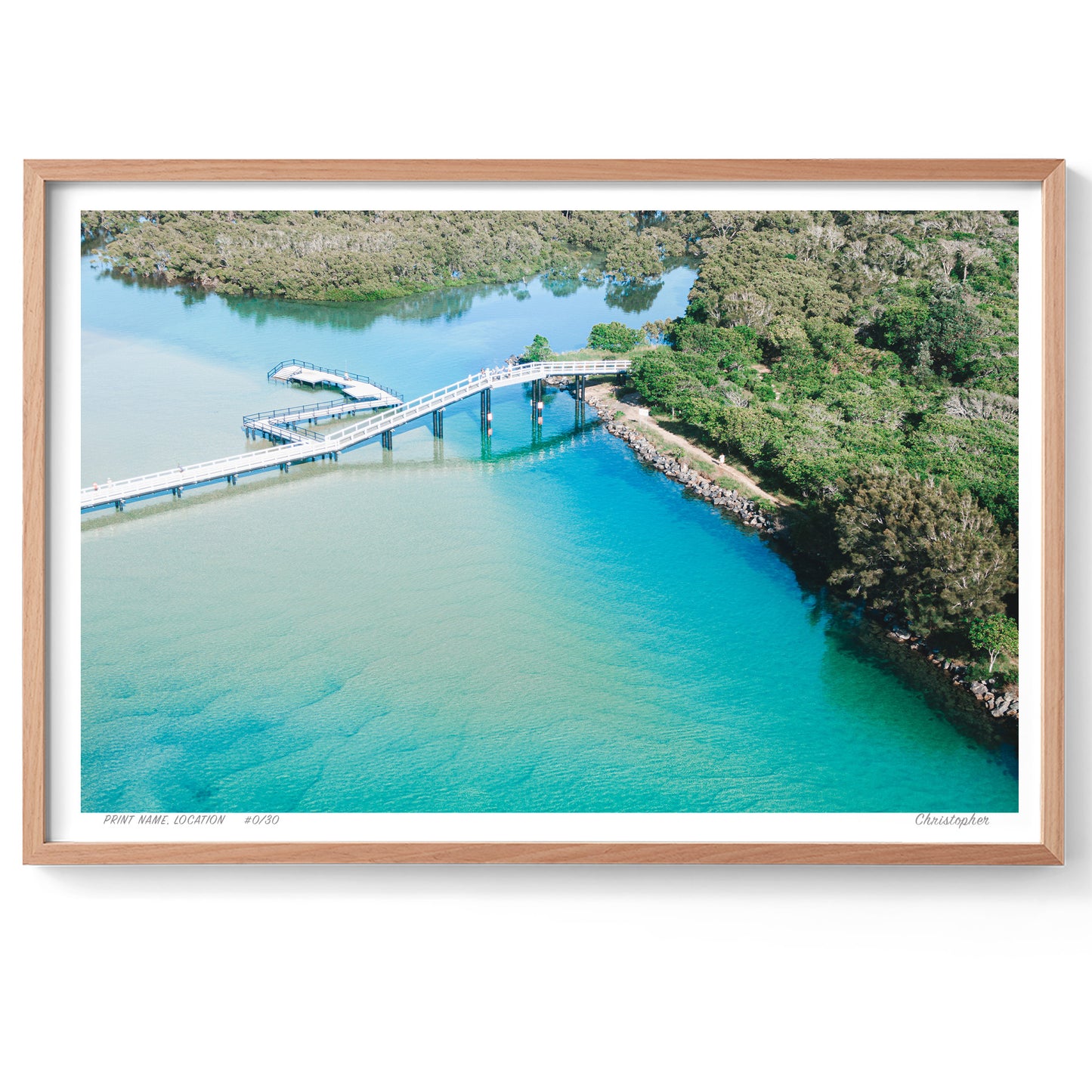 Creek Crossing - Aerial Coastal Print of South West Rocks, NSW