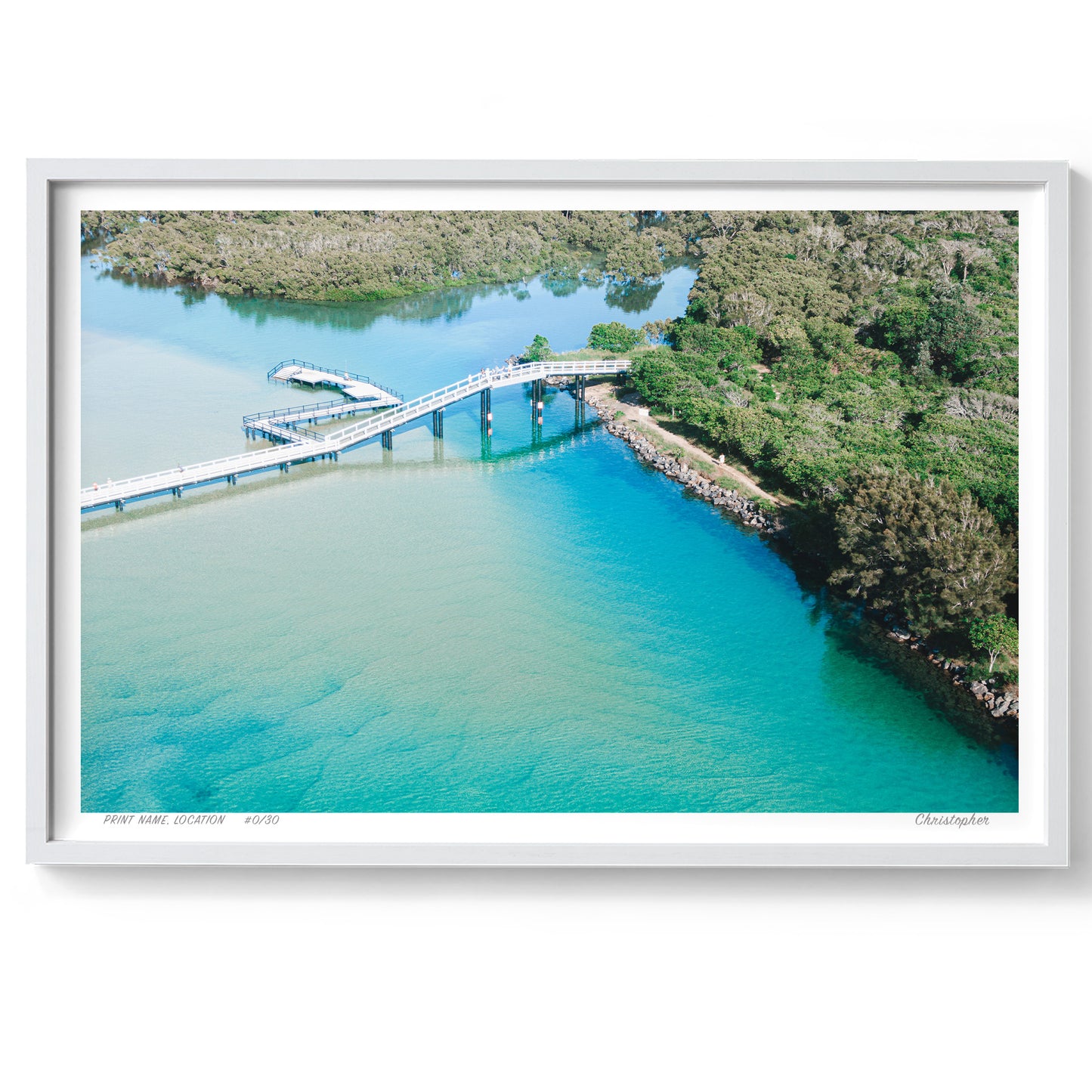 Creek Crossing - Aerial Coastal Print of South West Rocks, NSW