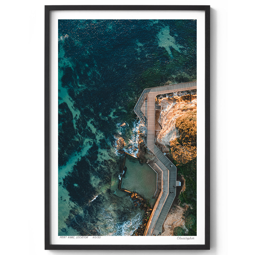 Terrigal Boardwalk – Aerial Coastal Print of Terrigal Beach, NSW