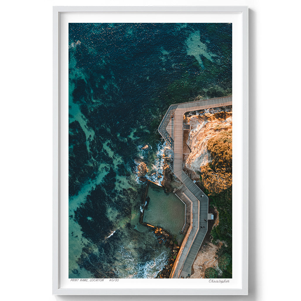 Terrigal Boardwalk – Aerial Coastal Print of Terrigal Beach, NSW
