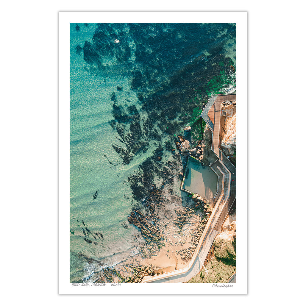 Clear Water – Aerial Coastal Print of Terrigal, Central Coast, NSW