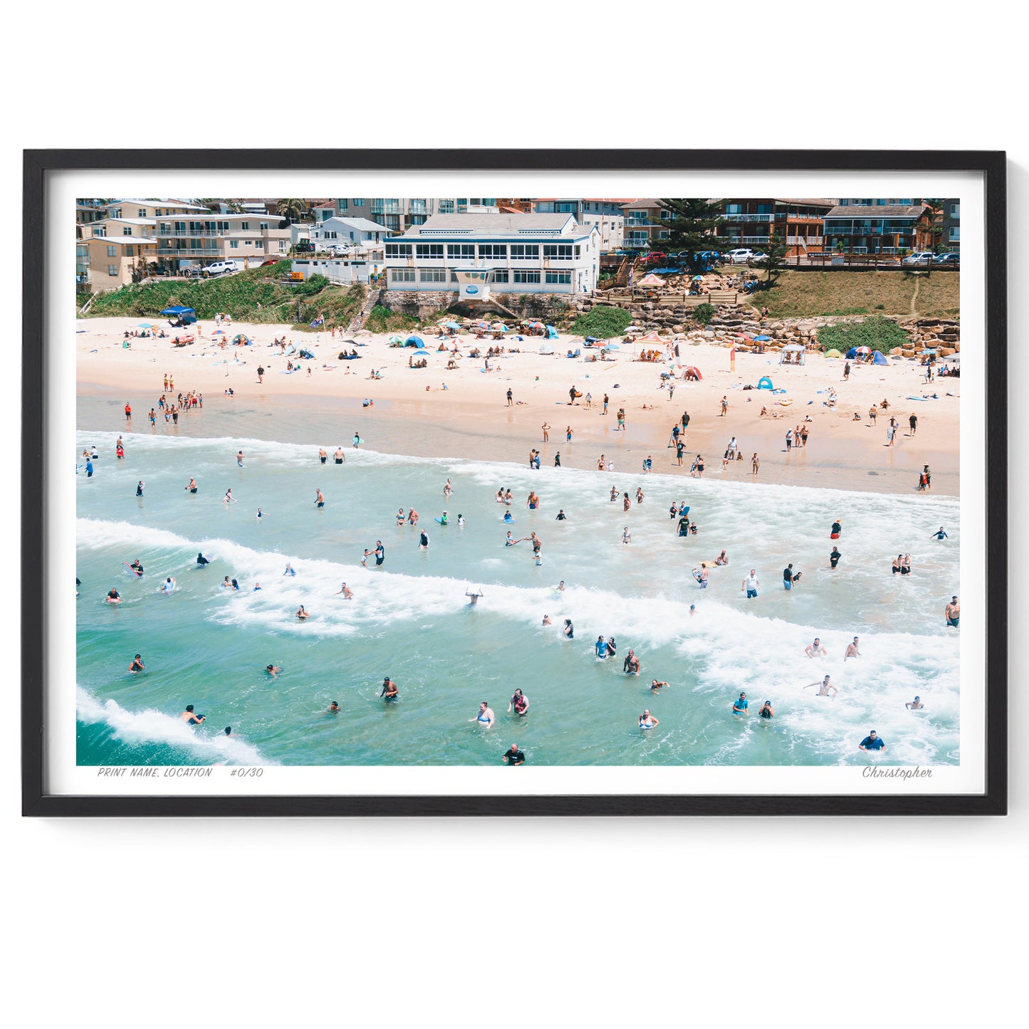 Standing Room Only – Aerial Print of The Entrance Beach, NSW