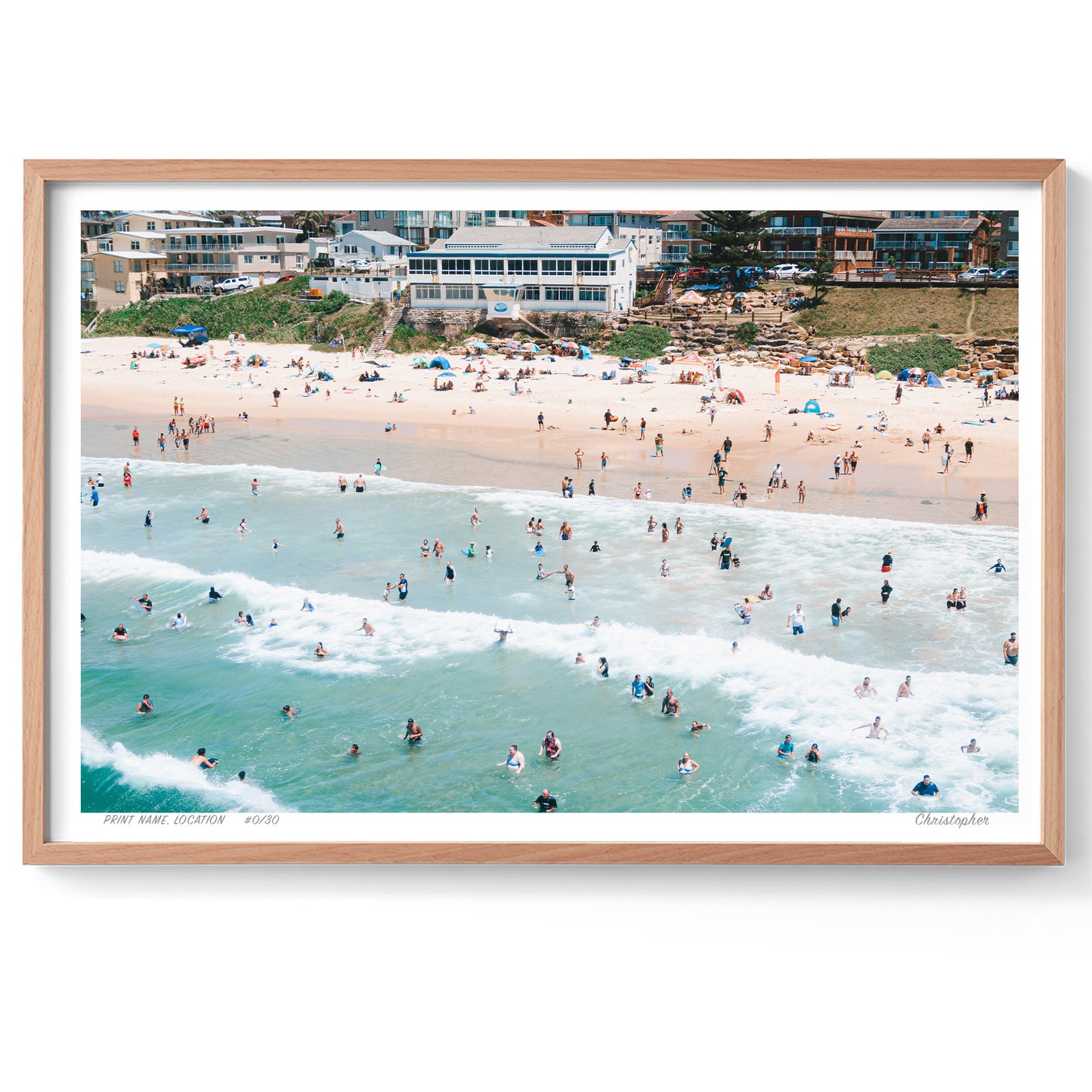 Standing Room Only – Aerial Print of The Entrance Beach, NSW