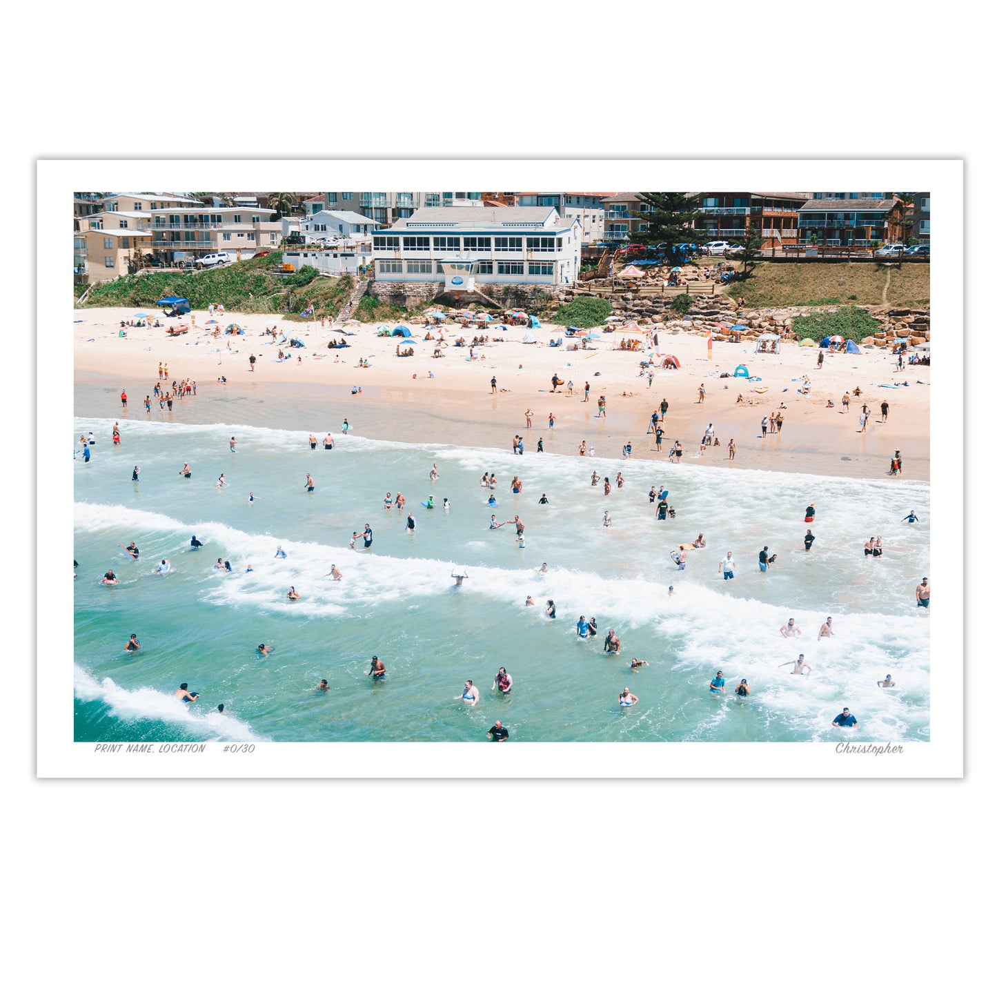 Standing Room Only – Aerial Print of The Entrance Beach, NSW