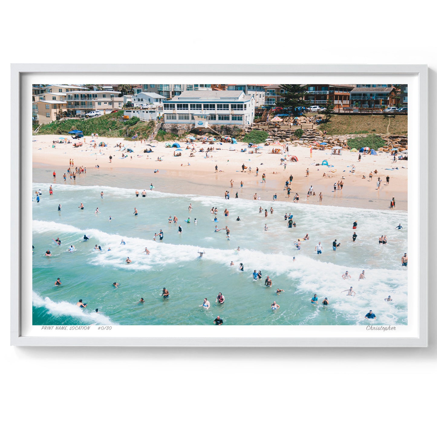 Standing Room Only – Aerial Print of The Entrance Beach, NSW