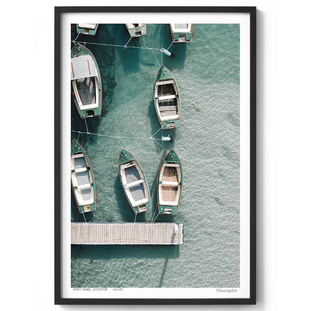 Boats – Aerial Print of Boats at The Entrance, NSW
