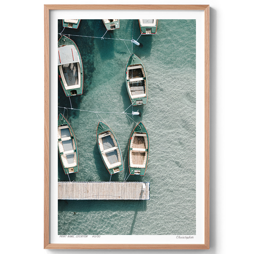 Boats – Aerial Print of Boats at The Entrance, NSW