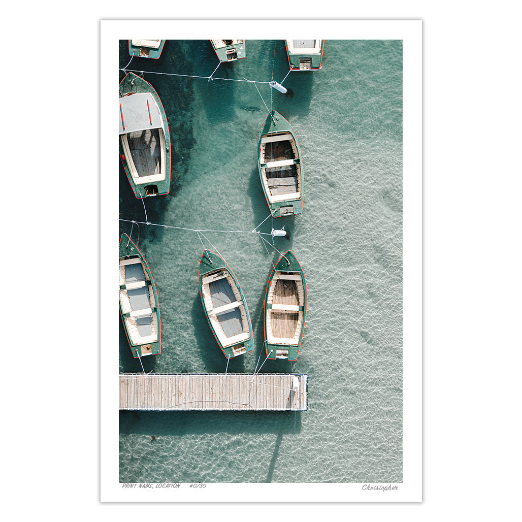 Boats – Aerial Print of Boats at The Entrance, NSW