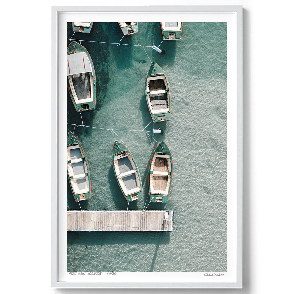 Boats – Aerial Print of Boats at The Entrance, NSW